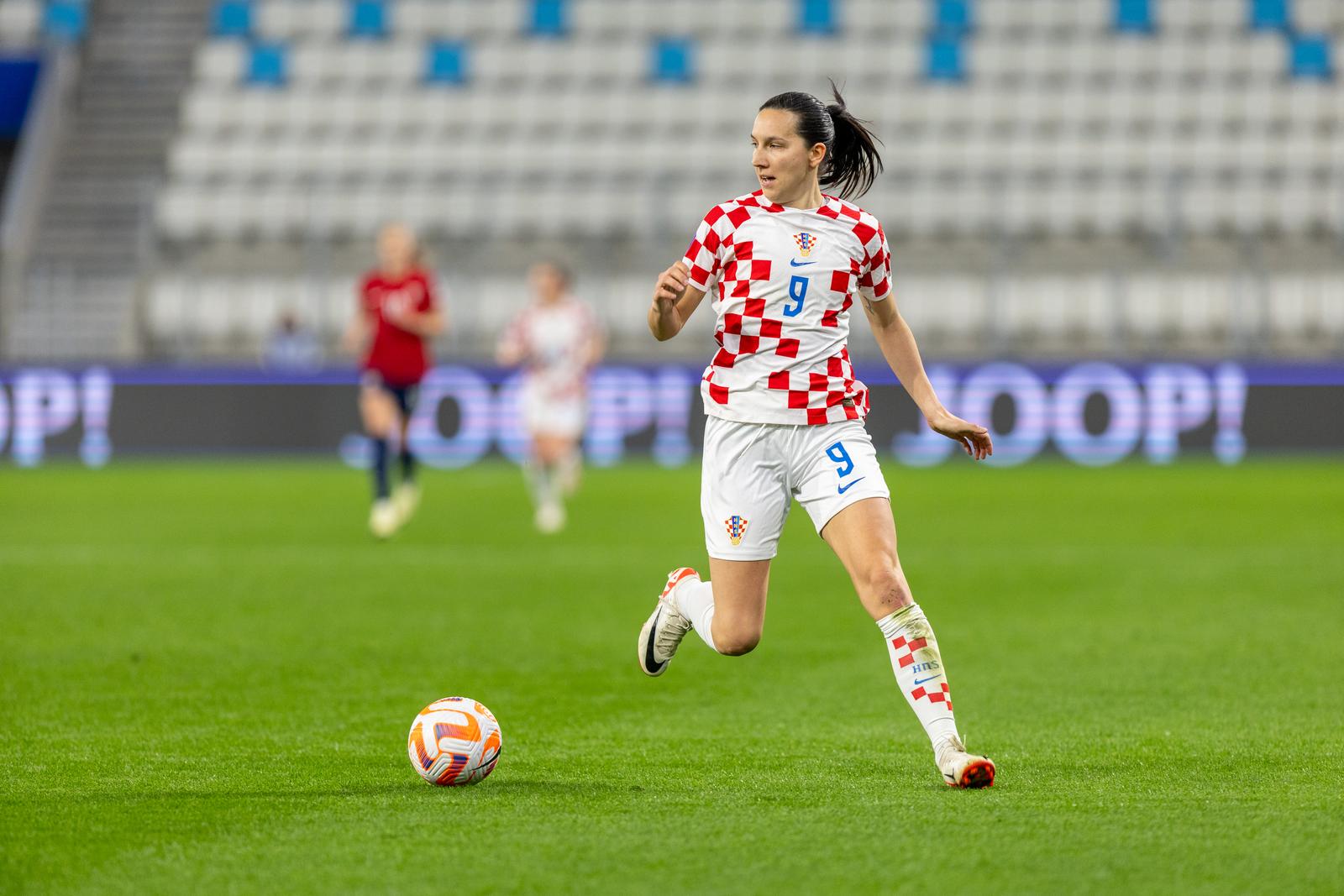 23.02.2024., Opus Arena, Osijek - Prva utakmica dodatnih kvalifikacija za A Ligu nacija, Hrvaska - Norveska. 
 Photo: Borna Jaksic/PIXSELL