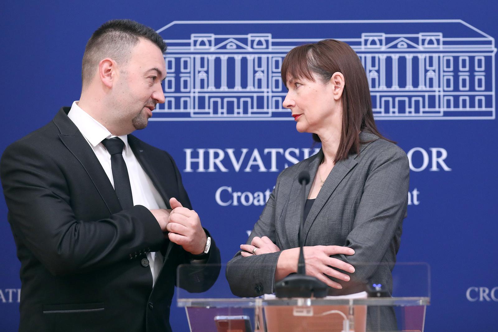 23.03.2023., Zagreb - Na konferenciji za medije Kluba Hrvatskih suverenista o temi: "Postupanje MVEP u slucaju Zambija" govorila je zastupnica Vesna Vucemilovic. Photo: Patrik Macek/PIXSELL