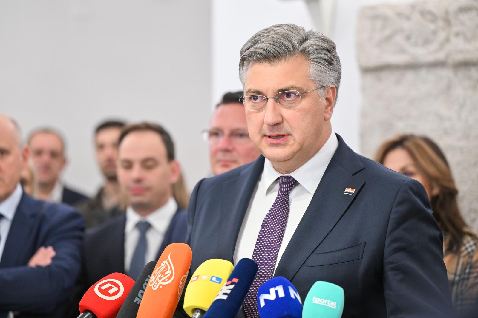 23.4.2024., Zagreb - Stranka Hrvatska demokratska zajednica predala je kandidacijske liste za Europski parlament. Photo: Neva Zganec/PIXSELL