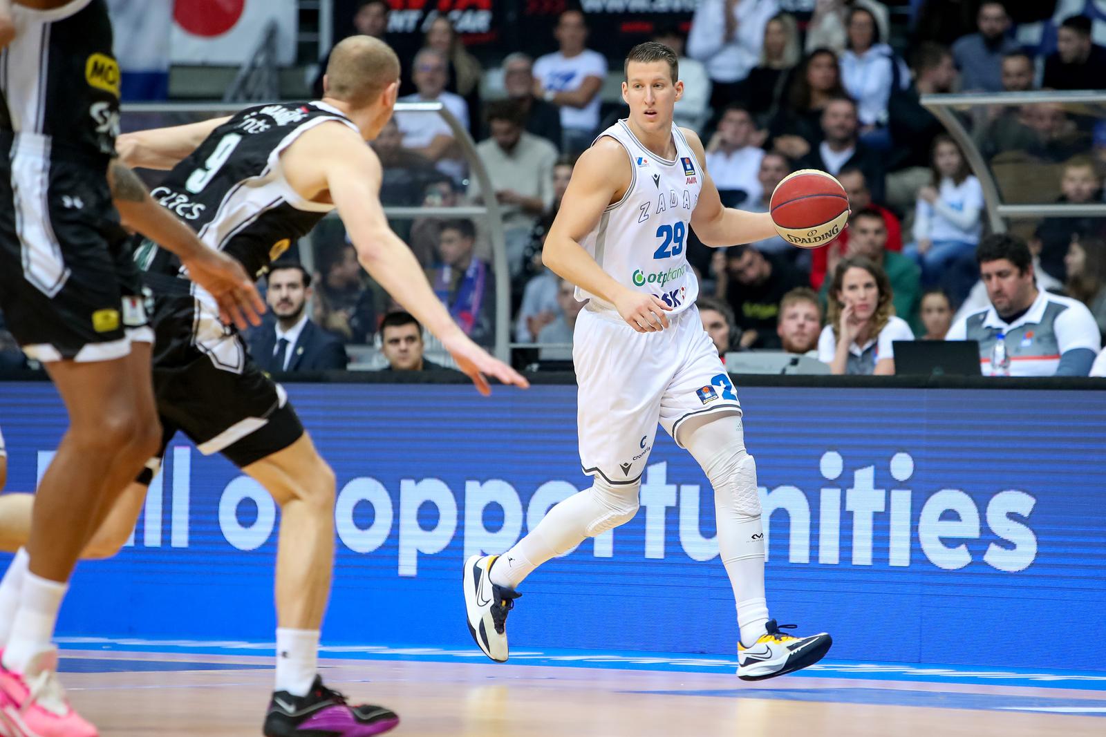 24.12.2023., Zadar - Utakmica 13. kola AdmiralBet ABA lige izmedju Zadra i Partizana. Luka Bozic Photo: Sime Zelic/PIXSELL