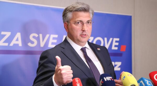22.04.2024., Hotel Sheraton, Zagreb - Konferencija za medije Andreja Plenkovica po zavrsetku Nacionalnog vijeca HDZ-a,. Photo: Luka Batelic/PIXSELL