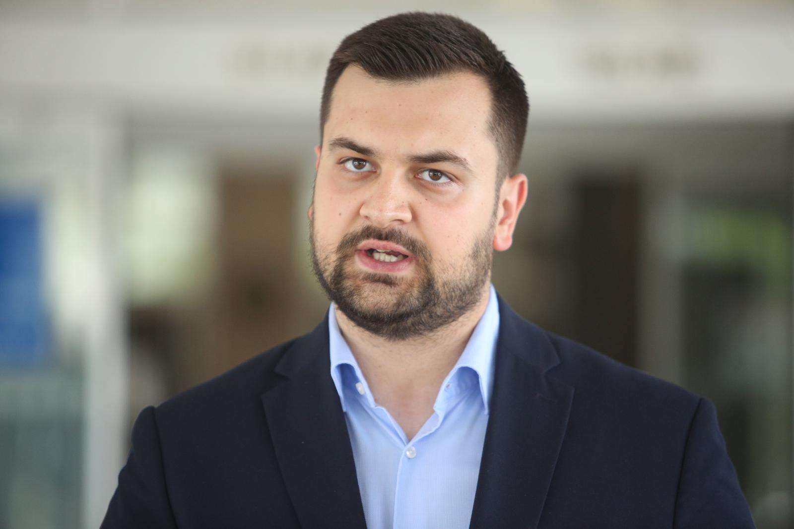 05.07.2023., Zagreb - Zamjenik gradonacelnika Luka Korlaet predstavio je organizatore i sudionike Ultramaratona od Vukovara do Srebrenice. Photo: Luka Domitrovic/PIXSELL