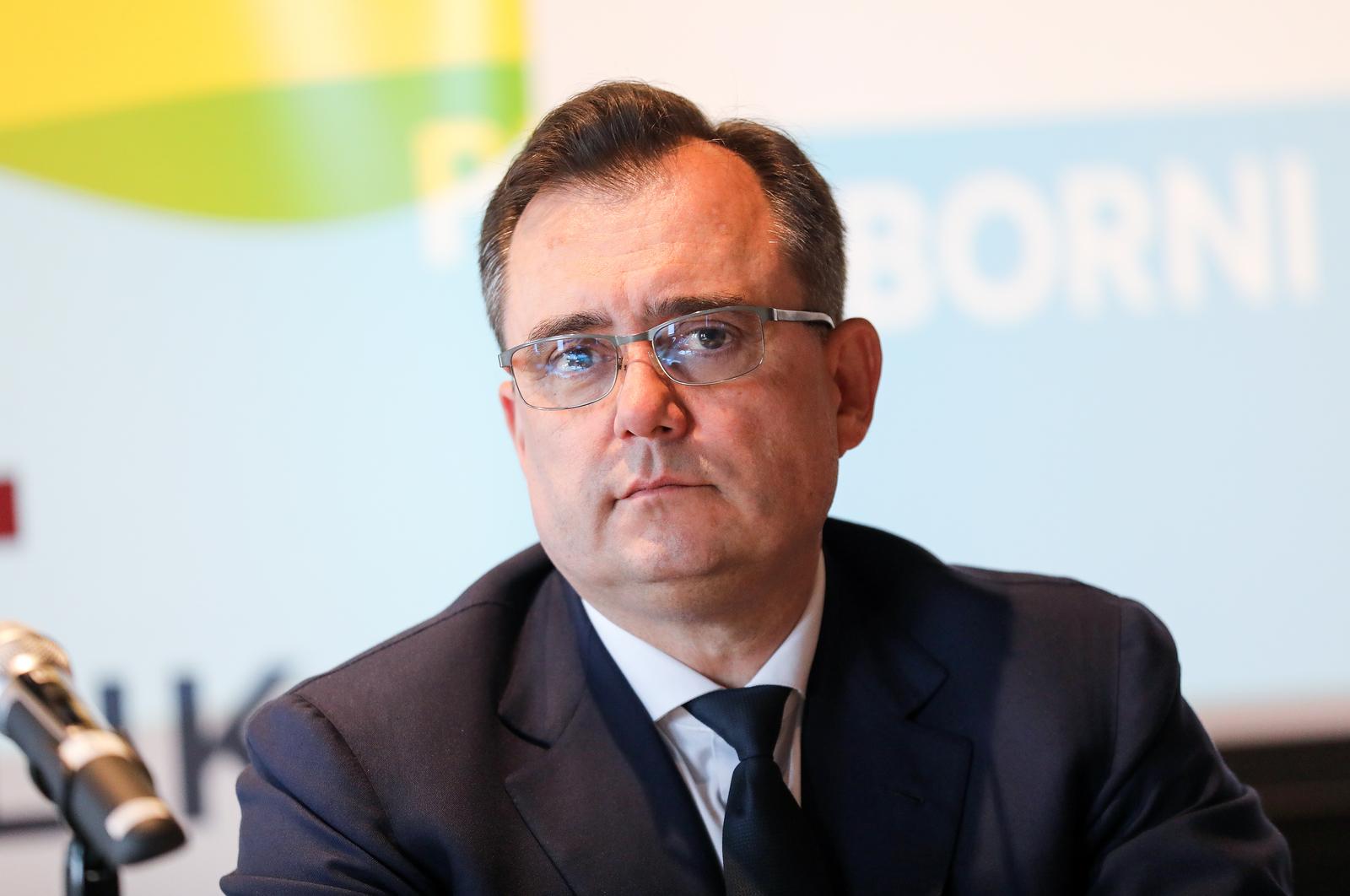04.04.2024., Zagreb - Predstavljanje koalicijskog predizbornog programa stranaka Fokus i Republika. predsjednik stranke Republika Damir Vandjelic Photo: Emica Elvedji/PIXSELL