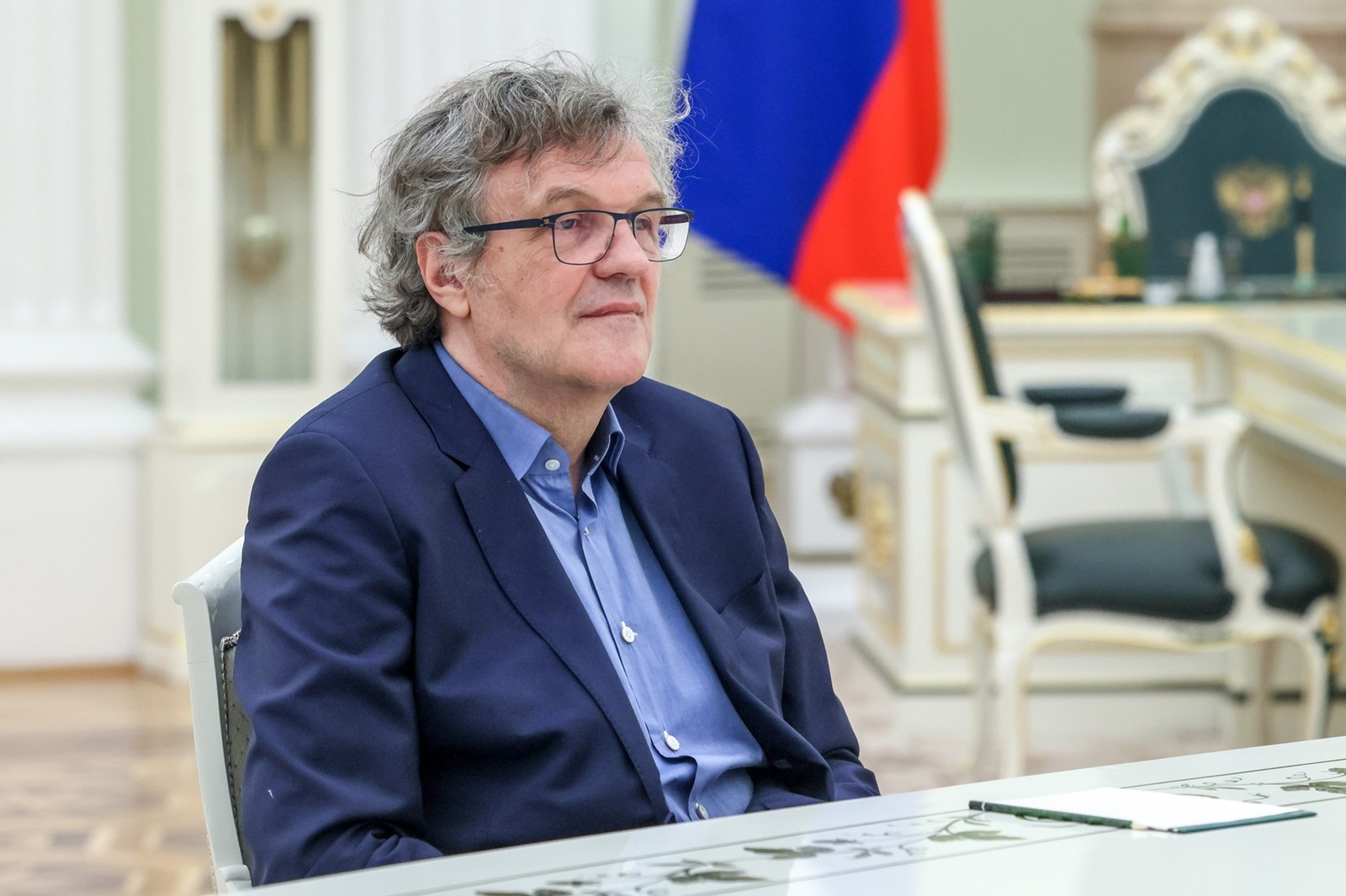 RUSSIA, MOSCOW - APRIL 2, 2024: Serbian film director Emir Kusturica during a meeting with Russia’s President Vladimir Putin at the Moscow Kremlin.  Mikhail Metzel/Russian President Press Office/TASS,Image: 861831030, License: Rights-managed, Restrictions: , Model Release: no, Credit line: Mikhail Metzel / TASS / Profimedia