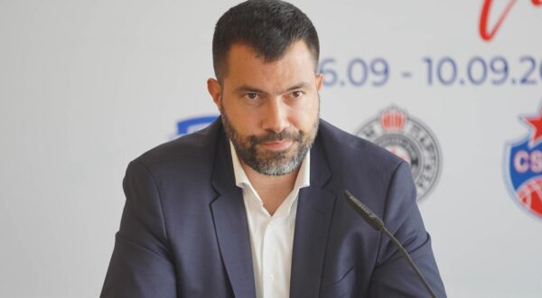 25.08.2023., Banja Luka, Bosna i Hercegovina - U prostorijama Nacionalnog teniskog saveza generalni menadzer Kosarkaskog kluba Igokea iz Laktasa Igor Dodik odrzao je konferenciju za medije povodom Medjunarodnog turnira u cast 50 godina postojanja ovog kluba. Igor Dodik, inace sin Milorada Dodika predsjednika RS, vec nekoliko godina je na celu ovog kluba koji slovi kao najuspjesniji u BiH i clan je ABA regionalne lige. Photo: Dejan Rakita/PIXSELL