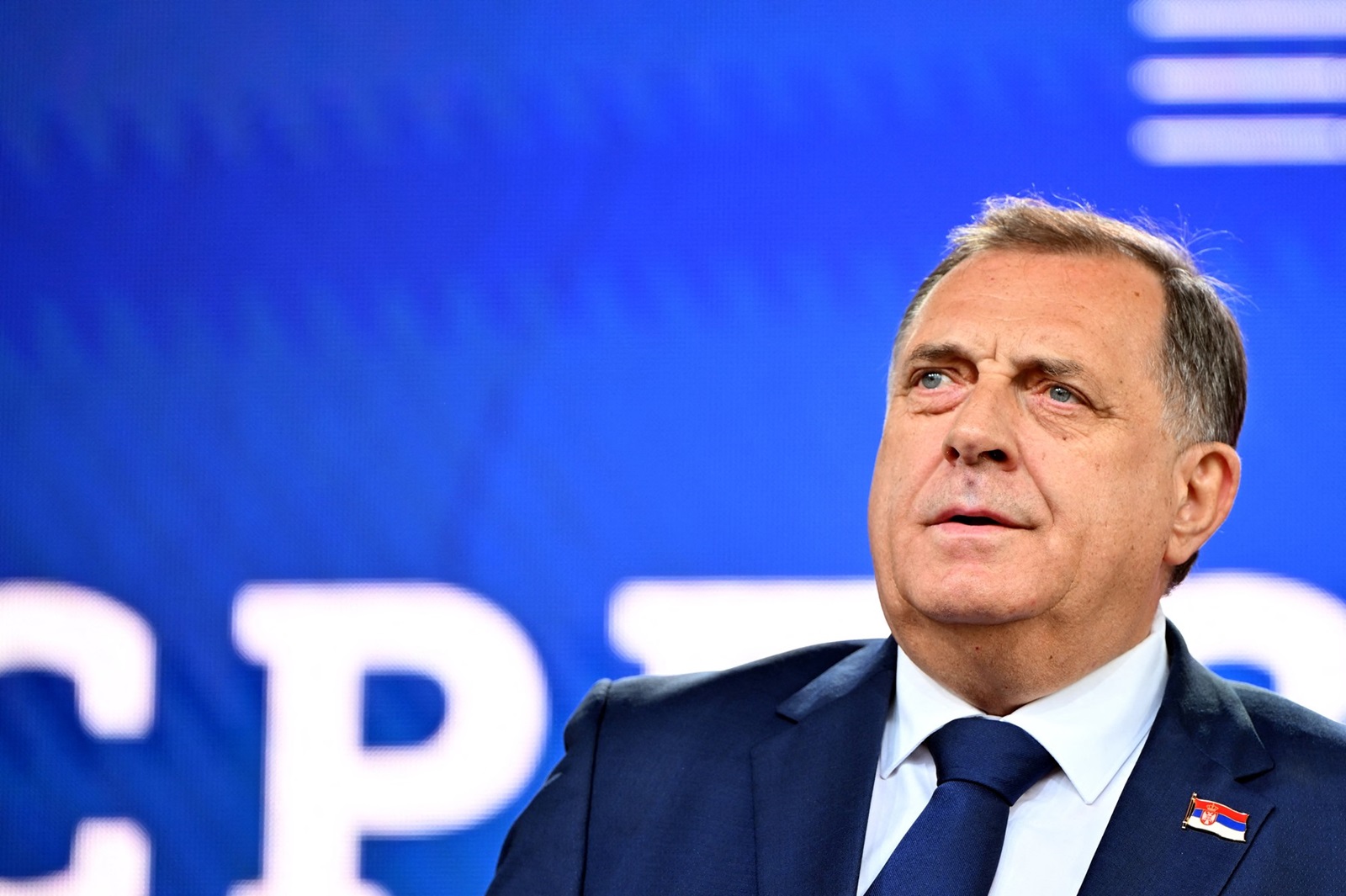 Bosnian Serb secessionist leader Milorad Dodik attends the "Srpska Is Calling You" rally, in Banja Luka on April 18, 2024.  Bosnian Serbs protested on April 18, 2024, in Banja Luka against a potential UN resolution declaring July 11 an international day to remember the Srebrenica genocide. Bosnian Serb forces captured Srebrenica -- a UN-protected enclave at the time -- on July 11, 1995, a few months before Bosnia's inter-ethnic war ended. In the following days they summarily killed some 8,000 Bosnian Muslim men and boys from the eastern town. Under a settlement to end the war, Bosnia was divided into two semi-autonomous zones, one run by Bosnians and Croats, and another by Serbs, with Banja Luka as its capital. Dodik, president of the Serbian entity, has been demanding even greater autonomy.,Image: 865970457, License: Rights-managed, Restrictions: , Model Release: no, Credit line: ELVIS BARUKCIC / AFP / Profimedia
