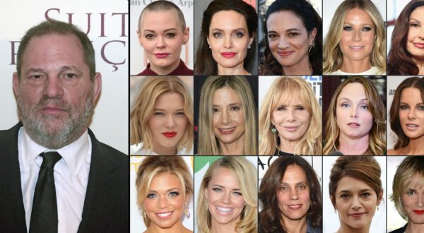 (COMBO): This combination of pictures created on October 13, 2017 shows US producer Harvey Weinstein (L) taken on March 10, 2015; (1st row from L) US actress Rose McGowan taken on April 3, 2016, US actress Angelina Jolie taken on September 13, 2017 in New York City, Italian actress Asia Argento taken on May 17, 2017, US actress Gwyneth Paltrow taken on May 6, 2017, US actress Ashley Judd taken on July 25, 2017, (2nd row fromL) French actress Lea Seydoux taken on May 19, 2016, US actress Mira Sorvino taken on December 7, 2015, US actress Rosanna Arquette taken on February 25, 2017, US actress Louisette Geiss taken on October 10, 2017, British actress Kate Beckinsale taken on on August 7, 2017, (3rd row fromL) Television reporter Lauren Sivan taken on July 26, 2014, US actress Jessica Barth taken  on June 21, 2012, US producer Elizabeth Karlsen taken on January 4, 2016, French actress Emma De Caunes taken on October 17, 2016, and French actress Judith Godreche taken on October 19, 2015. 
 An avalanche of claims of sexual harassment, assault and rape by hugely influential Hollywood producer Harvey Weinstein have surfaced since the publication last week of an explosive New York Times report alleging a history of abusive behavior dating back decades.,Image: 352834420, License: Rights-managed, Restrictions: , Model Release: no, Credit line: STAFF / AFP / Profimedia
