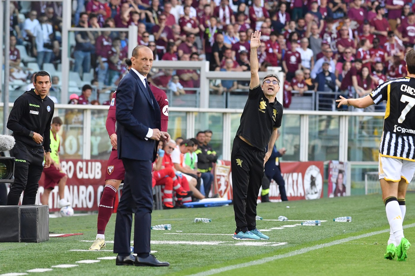 April 13, 2024, Italy: Foto IPP/Massimo Rana.Torino 13-04-2024.Calcio Campionato di Serie A 2023/2024.Torino-Juventus.nella foto massimiliano allegri allenatore juventus e ivan juric allenatore torino.,Image: 864540459, License: Rights-managed, Restrictions: * China, France, Italy, Germany, Japan, Netherlands, Poland, Switzerland and UK Rights OUT *, Model Release: no, Credit line: Italy Photo Press / Zuma Press / Profimedia
