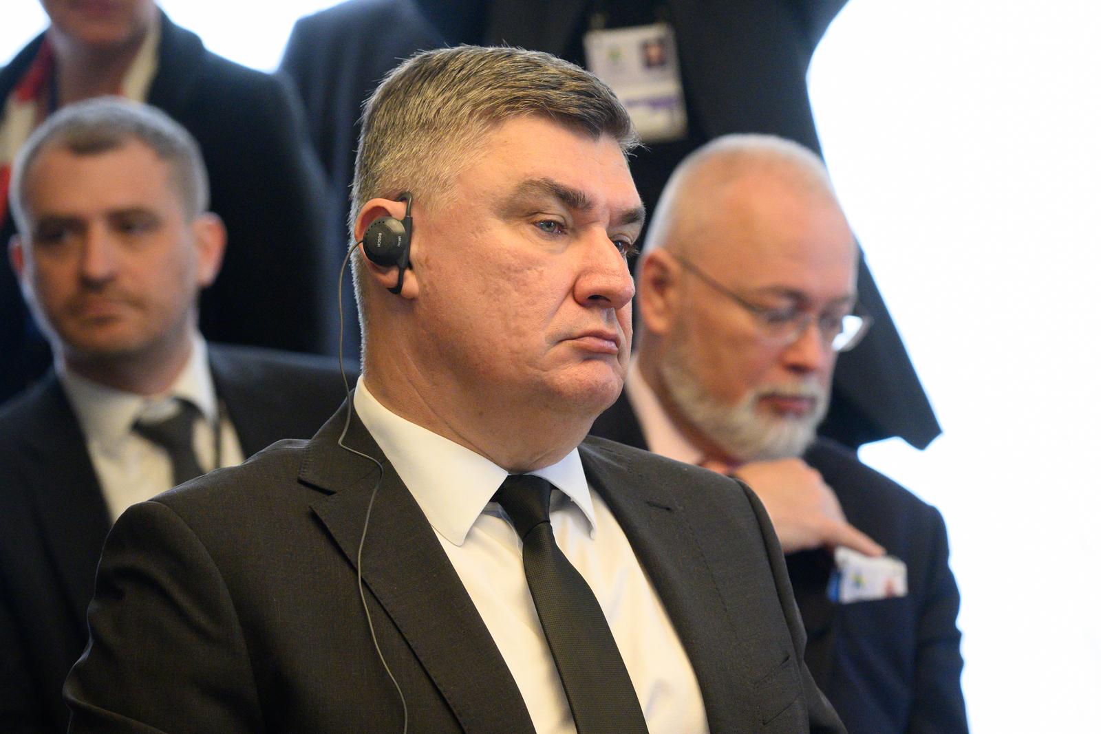 22.04.2024., Slovenija, Brdo kod Kranja - Plenarna sjednica sefova drzava sudionika sastanka povodom obiljezavanja 20 godina clanstva Slovenije u Europskoj uniji. predsjednik RH Zoran Milanovic Photo: Davor Puklavec/PIXSELL