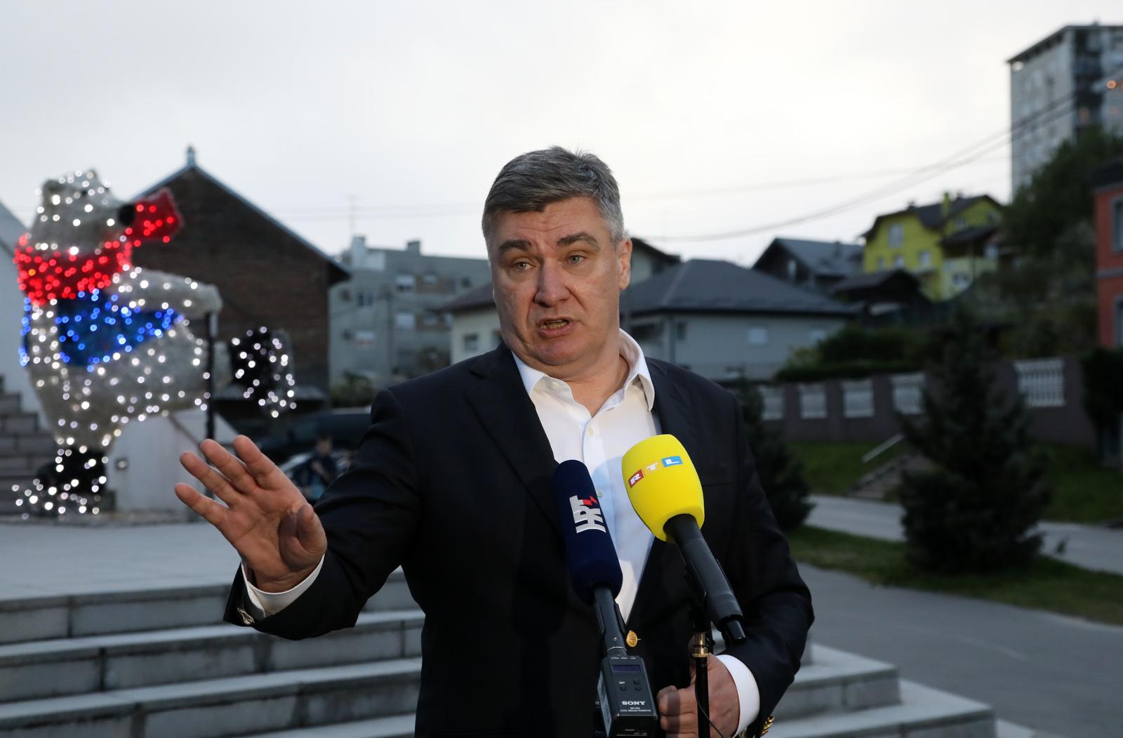 30.03.2024., sisak - Predsjednik Republike Zoran Milanovic dao je izjavu medijima. Photo: Edina Zuko/PIXSELL