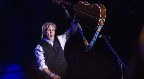 FILE - Paul McCartney performs at Glastonbury Festival in Worthy Farm, Somerset, England, Saturday, June 25, 2022. Paul McCartney is a billionaire Beatle. The former member of the Fab Four is the first British musician to be worth 1 billion pounds ($1.27 billion), according to figures released Friday, May 17, 2024. (Joel C Ryan/Invision/AP, File)