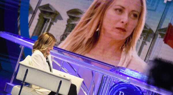 The president of the council Giorgia Meloni guest in the transmission  Porta a porta. Rome (Italy), April 04th, 2024,Image: 862566260, License: Rights-managed, Restrictions: *** Worldwide Rights Except Italy *** FRAOUT ITAOUT, Model Release: no, Credit line: Mondadori Portfolio / ddp USA / Profimedia