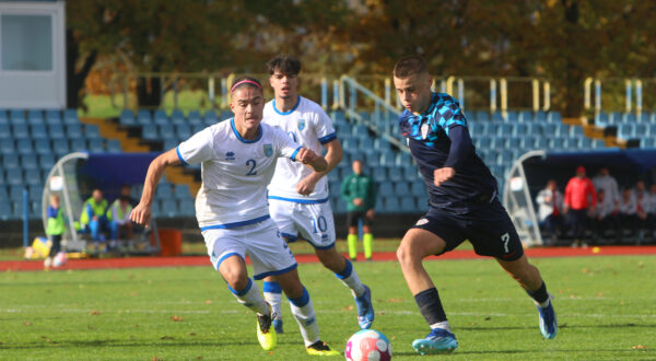 03.11.2023., Karlovac - Stadion Branko Cavlovic Cavlek, muski U17 Kosovo - Hrvatska, kvalifikacije za Euro2024. Bruno Durdov (7) Photo: Kristina Stedul Fabac/PIXSELL