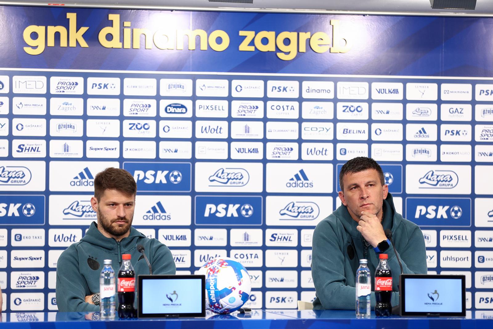 04.05.2024., Zagreb - Nogometas Dinama Bruno Petkovic i trener Dinama Sergej Jakirovic na konferenciji za medije uoci sutrasnje utakmice 33. kola SuperSport HNL-a izmadju Rijeke i Dinama. Photo: Matija Habljak/PIXSELL