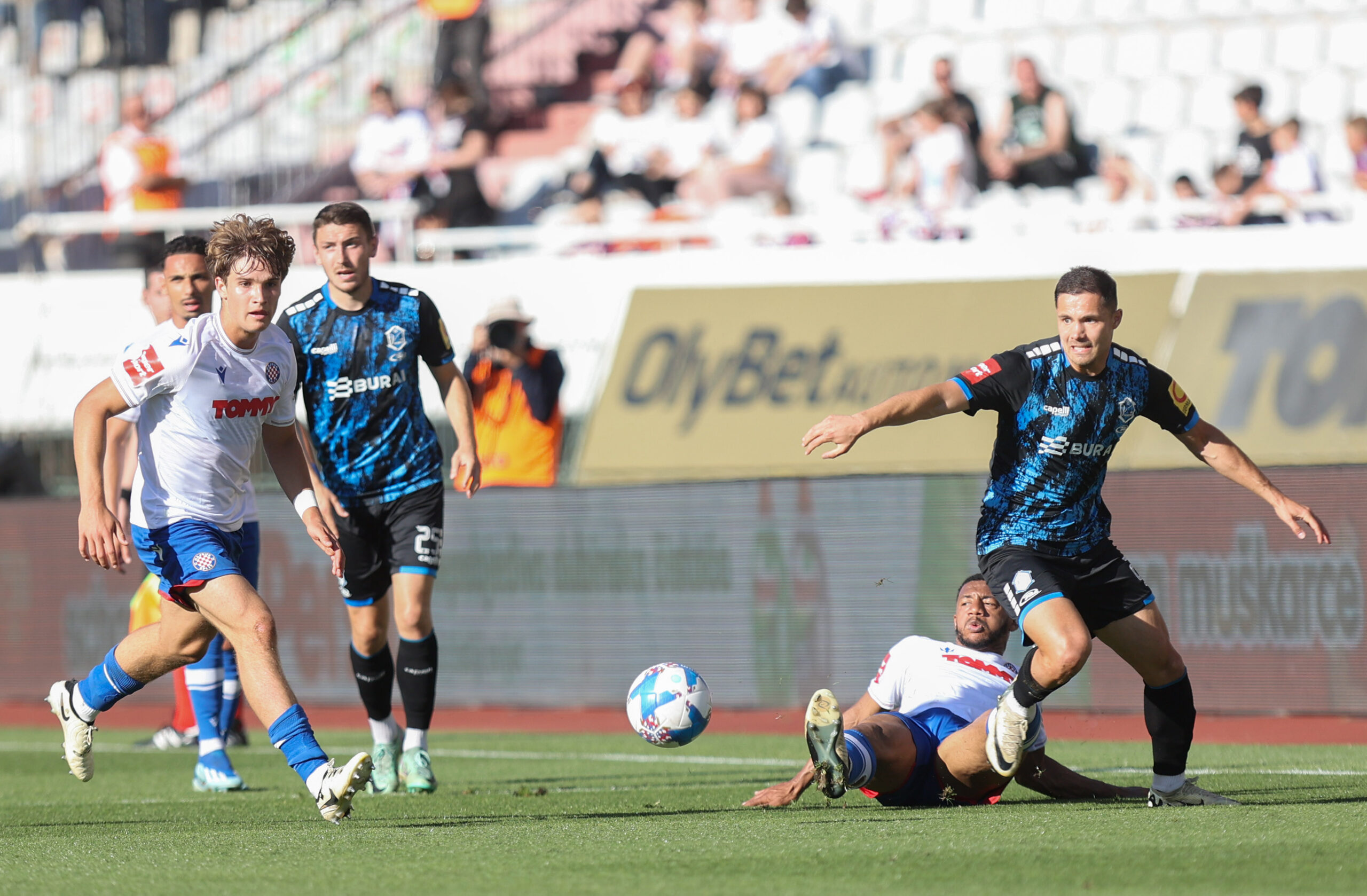 05.05.2024., stadion Poljud, Split - SuperSport HNL, 33. kolo, HNK Hajduk - NK Varazdin. Fahd Moufi, Marko Dabro Photo: Ivana Ivanovic/PIXSELL