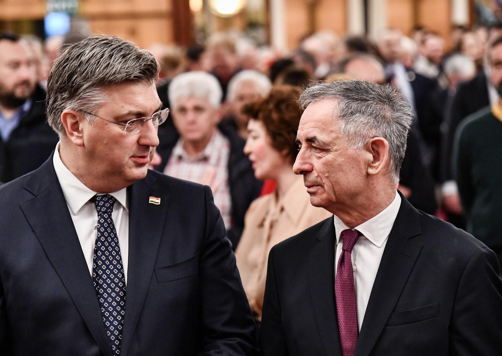 06.01.2024., Zagreb - Proslava Pravoslavnog Bozica u hotelu Westin. Premijer Andrej Plenkovic, Milorad Pupovac Photo: Josip Regovic/PIXSELL