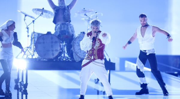 06.05.2024., Malmo, Svedska - Hrvatski predstavnik na Eurosongu Baby Lasagna, pravim imenom Marko Purisic na probi u Malmo Areni uoci prve polufinalne veceri Eurosonga.  Photo: Sanjin Strukic/PIXSELL