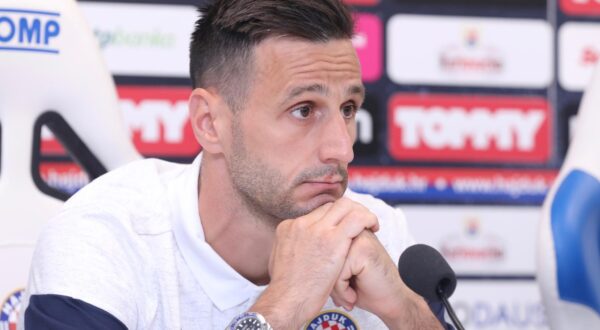07.07.2022.,Split - Hajduk odrzao konferenciju za medije uoci utakmice SuperSport Superkupa. Na konferenciji je govorio trener Valdas Dambrauskasa i Nikola Kalinic.  Photo: Ivo Cagalj/PIXSELL