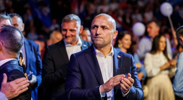 09.05.2024., Split - Predizborni skup Hrvatske demokratske zajednice (HDZ) i Europske pucke stranke (EPP) za europske izbore u dvorani Gripe. Ivan Anusic Photo: Zvonimir Barisin/PIXSELL