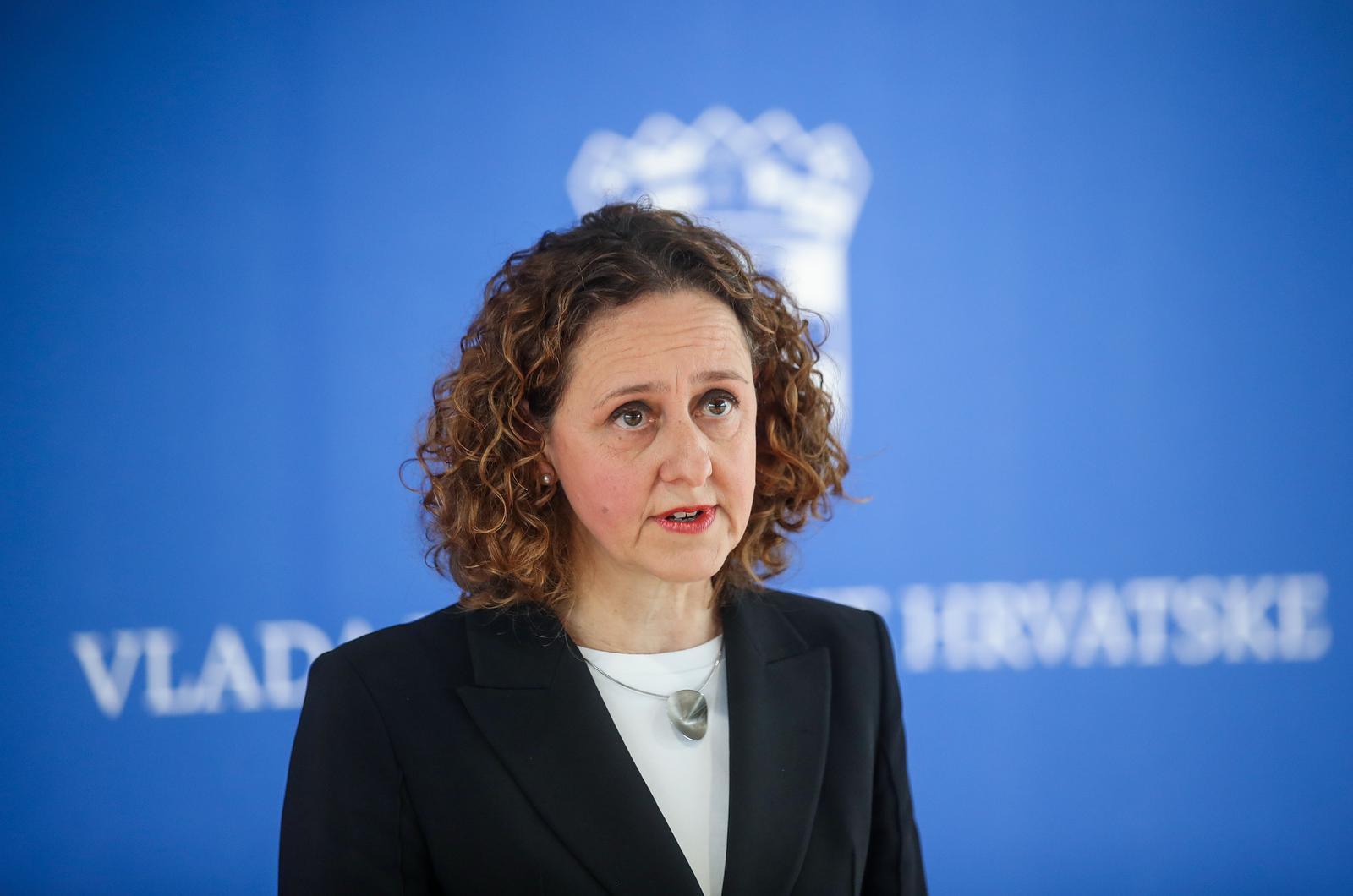 11.03.2024., Zagreb - Izjava za medije ministrice kulture Nine Obuljen Korzinek. Photo: Slavko Midzor/PIXSELL