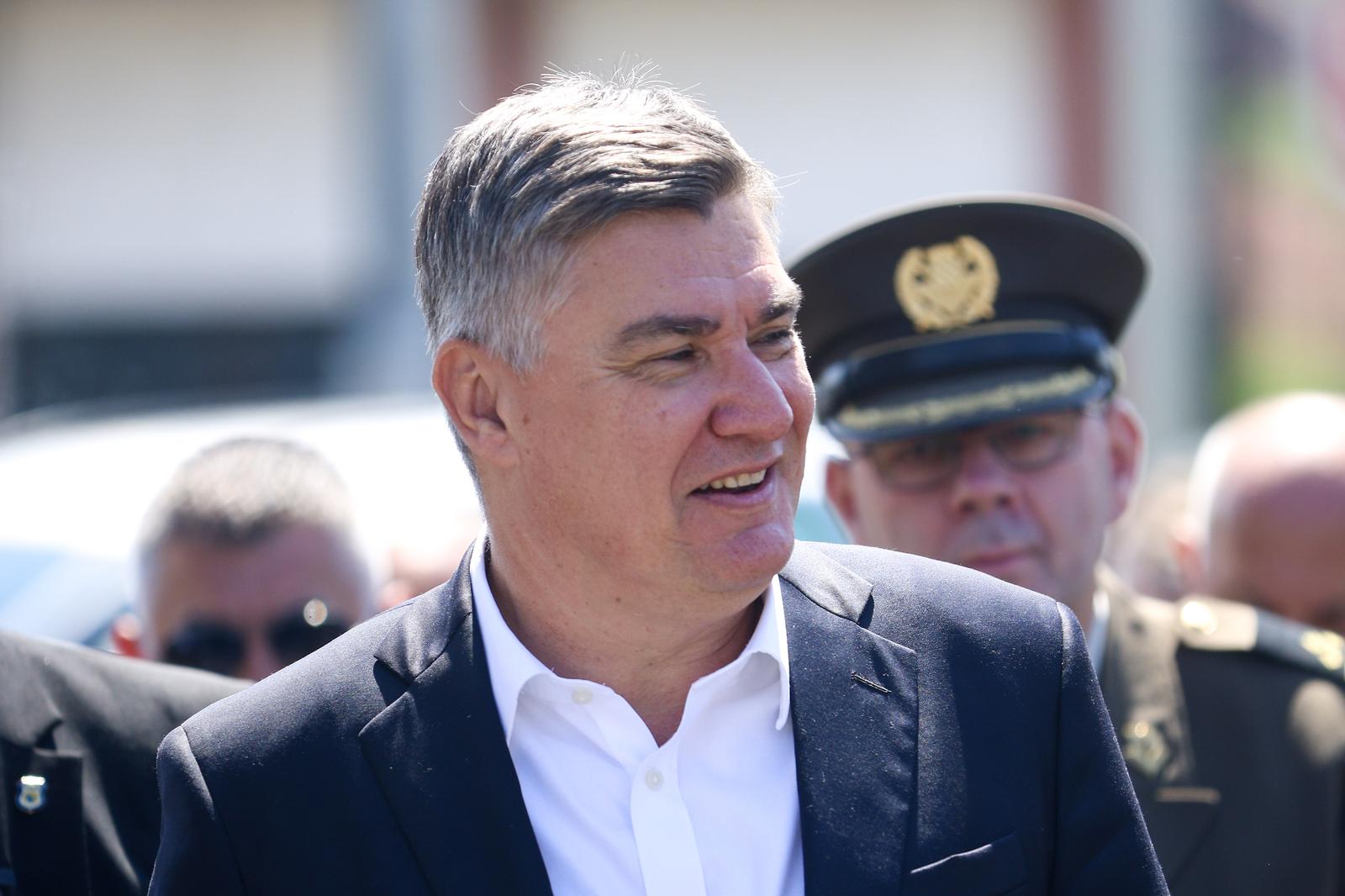 11.05.2024., Tuzla, Bosna i Hercegovina - Predsjednik Republike Hrvatske Zoran Milanovic susreo se sa pripadnicima 115. brigade Hrvatskog vijeca obrane Zrinski Tuzla. Photo: Armin Durgut/PIXSELL