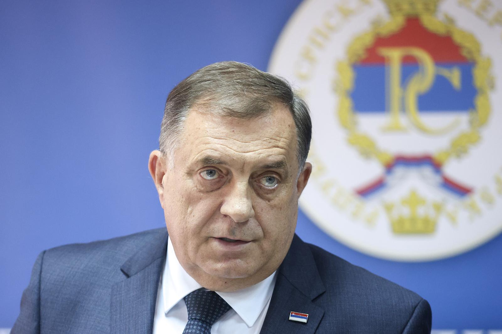 23.05.2024., Srebrenica, Bosna i Hercegovina - Predsjednik Republike Srpske Milorad Dodik na konferenciji za medije. Photo: Armin Durgut/PIXSELL