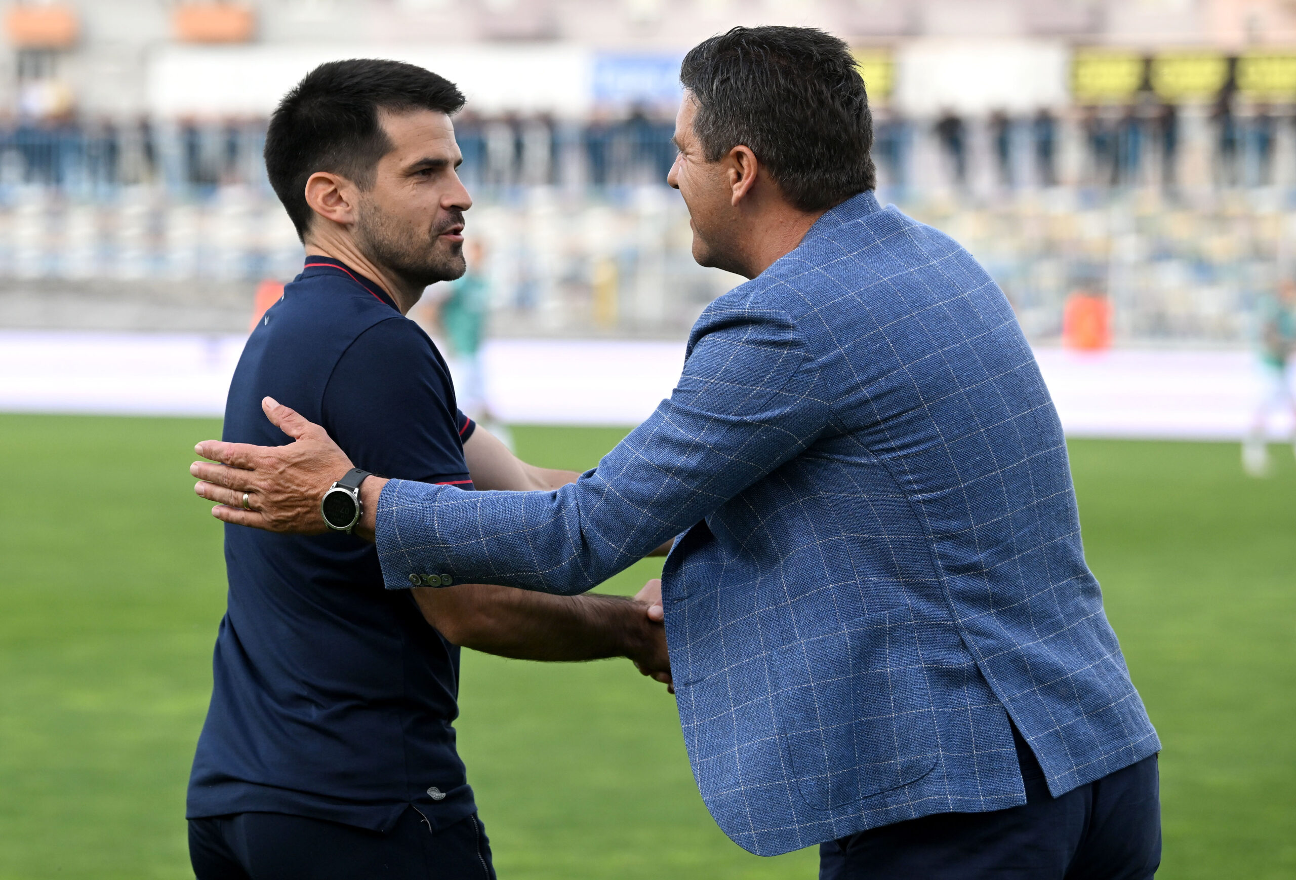 25.05.2024., stadion u Kranjcevicevoj ulici, Zagreb - SuperSport HNL, 36. kolo, NK Lokomotiva - HNK Hajduk. Sinisa Segovic, Silvijo Cabraja

 Photo: Marko Lukunic/PIXSELL
