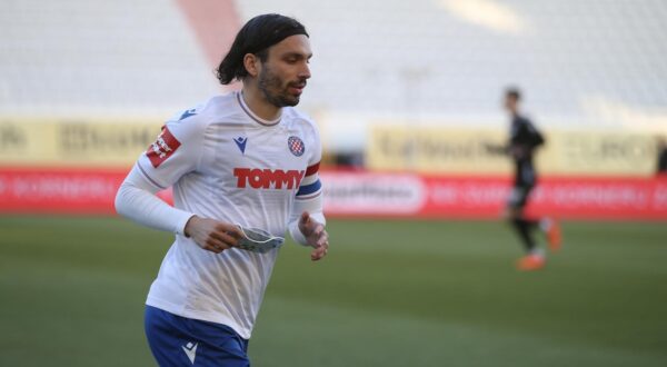 27.04.2024.,Split - SuperSport prva Hrvatska nogometna liga, 32. kolo, HNK Hajduk - NK Rudes. Filip Krovinovic Photo: Ivo Cagalj/PIXSELL