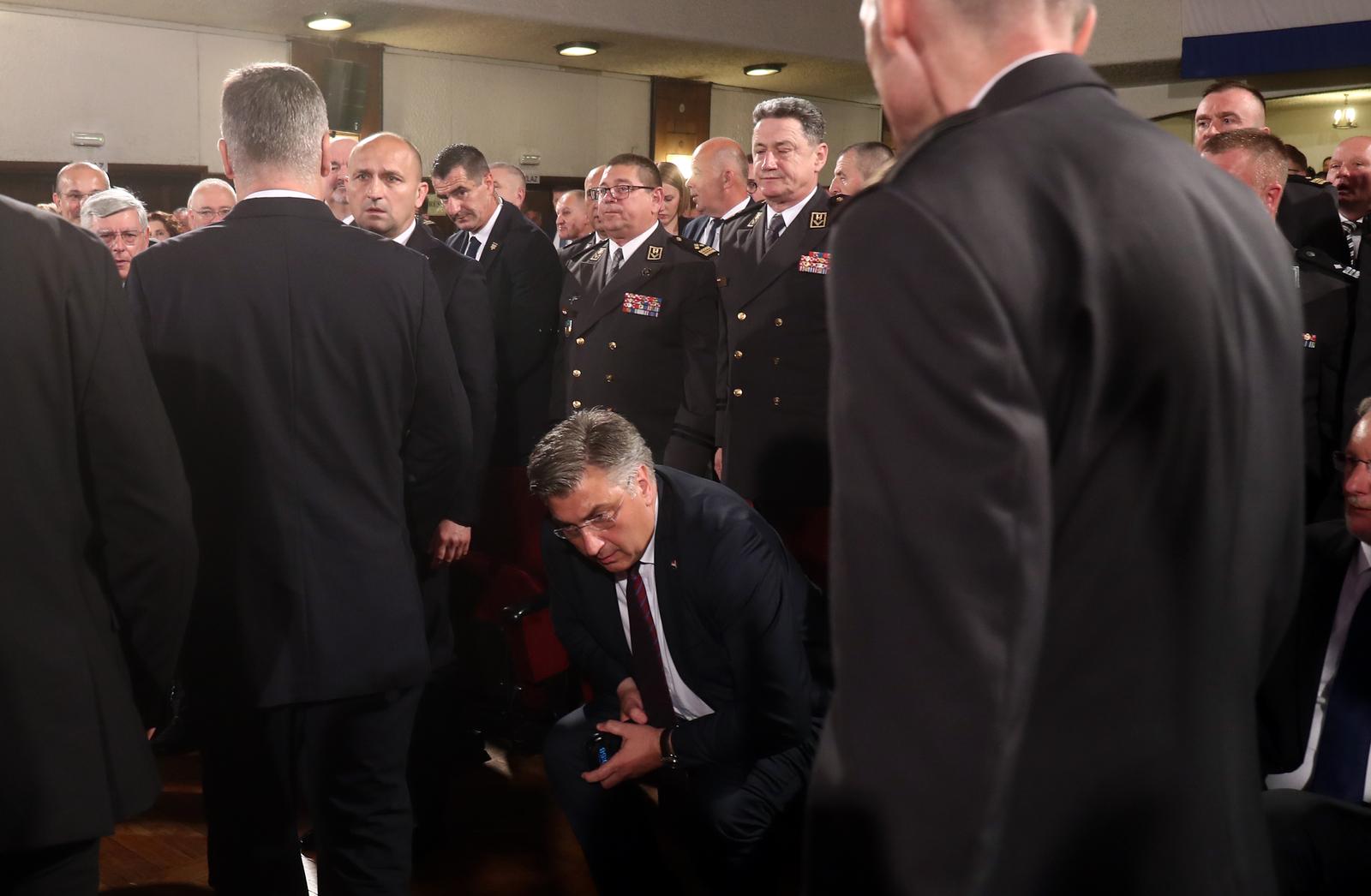 28.05.2024. Zagreb - Svecana  akademija povodom obiljezavanja Dana Hrvatske vojske, Dana Hrvatske kopnene vojske i 33. obljetnice ustrojavanja Hrvatske vojske, Zoran Milanovic, Andrej Plenkovic  Photo: Matija Habljak/PIXSELL
