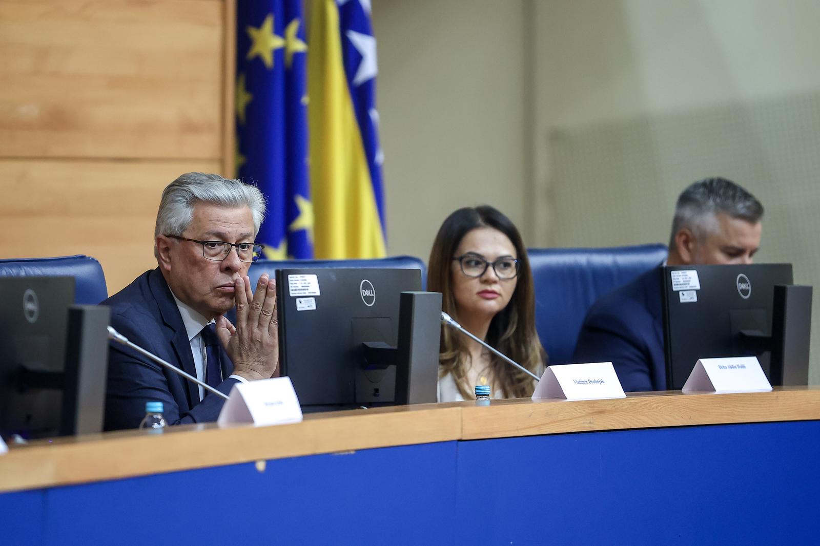 28.05.2024., Sarajevo, Bosna i Hercegovina - Ured predsjedateljice Vijeca ministara BiH Borjane Kristo, zajedno s Direkcijom za europske integracije organizirao je konferenciju pod nazivom "Pristupni pregovori Bosne i Hercegovine s Europskom unijom". Photo: Armin Durgut/PIXSELL