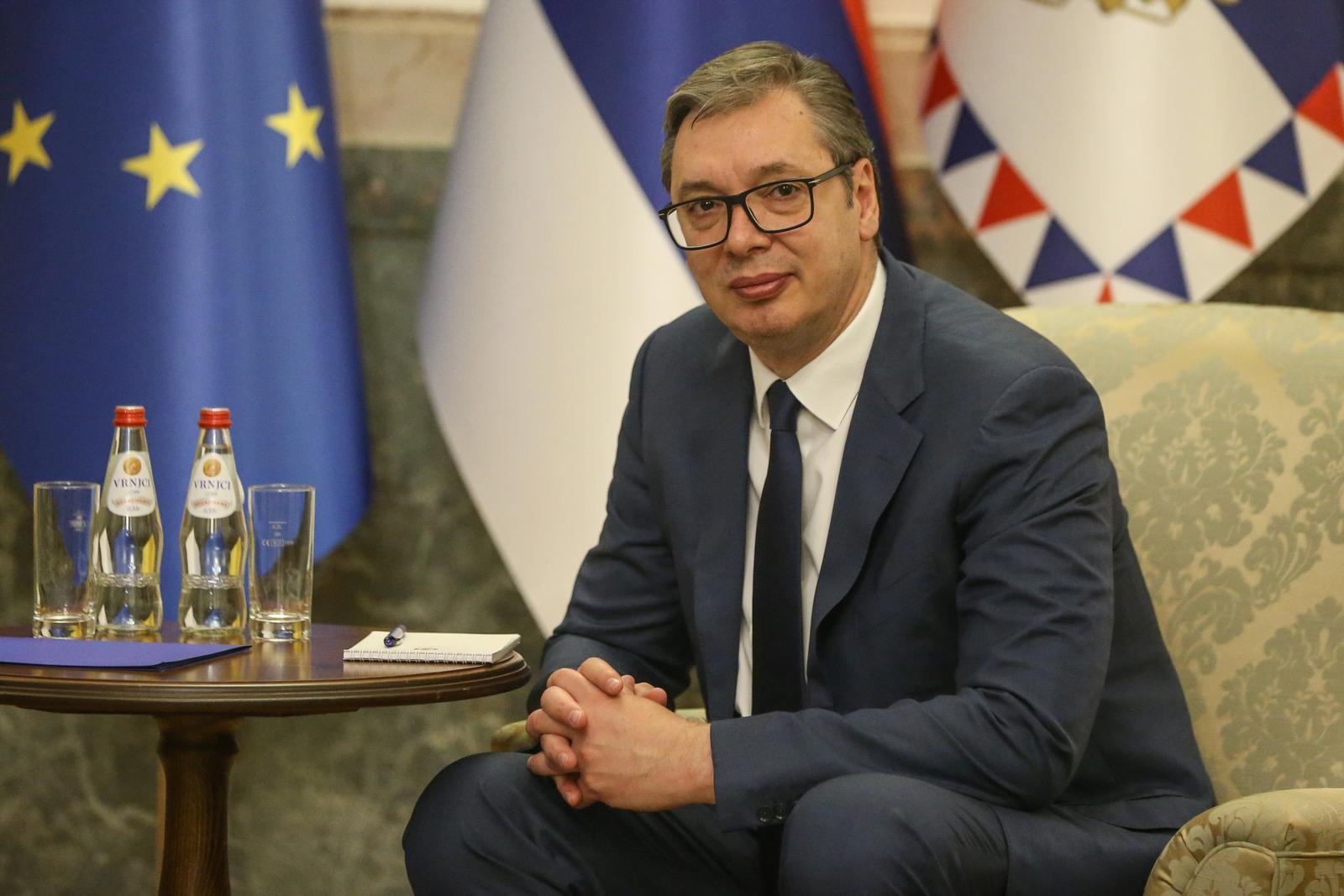 13, May, 2024, Belgrade  - The President of the Republic of Serbia, Aleksandar Vucic, met with the First Lady of Ukraine, Olena Zelenska. Aleksandar Vucic.  

13, maj, 2024, Beograd - Predsednik Republike Srbije Aleksandar VuciPredsednik Republike Srbije Aleksandar Vucic sastao se sa prvom damom Ukrajine Olenoom Zelenskom.   Photo: F.S./ATAImages/PIXSELL