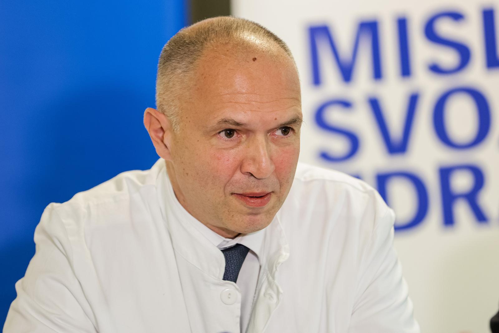 08.12.2023., Zagreb - Konferencija za medije povodom nadolazece rekonstrukcije Klinike za tumore Zagreb KBC Sestre milosrdnice te znacajnog smanjenja listi cekanja na bolnicku dijagnostiku u istoj zdravstvenoj ustanovi. Davor Vagic Photo: Luka Stanzl/PIXSELL