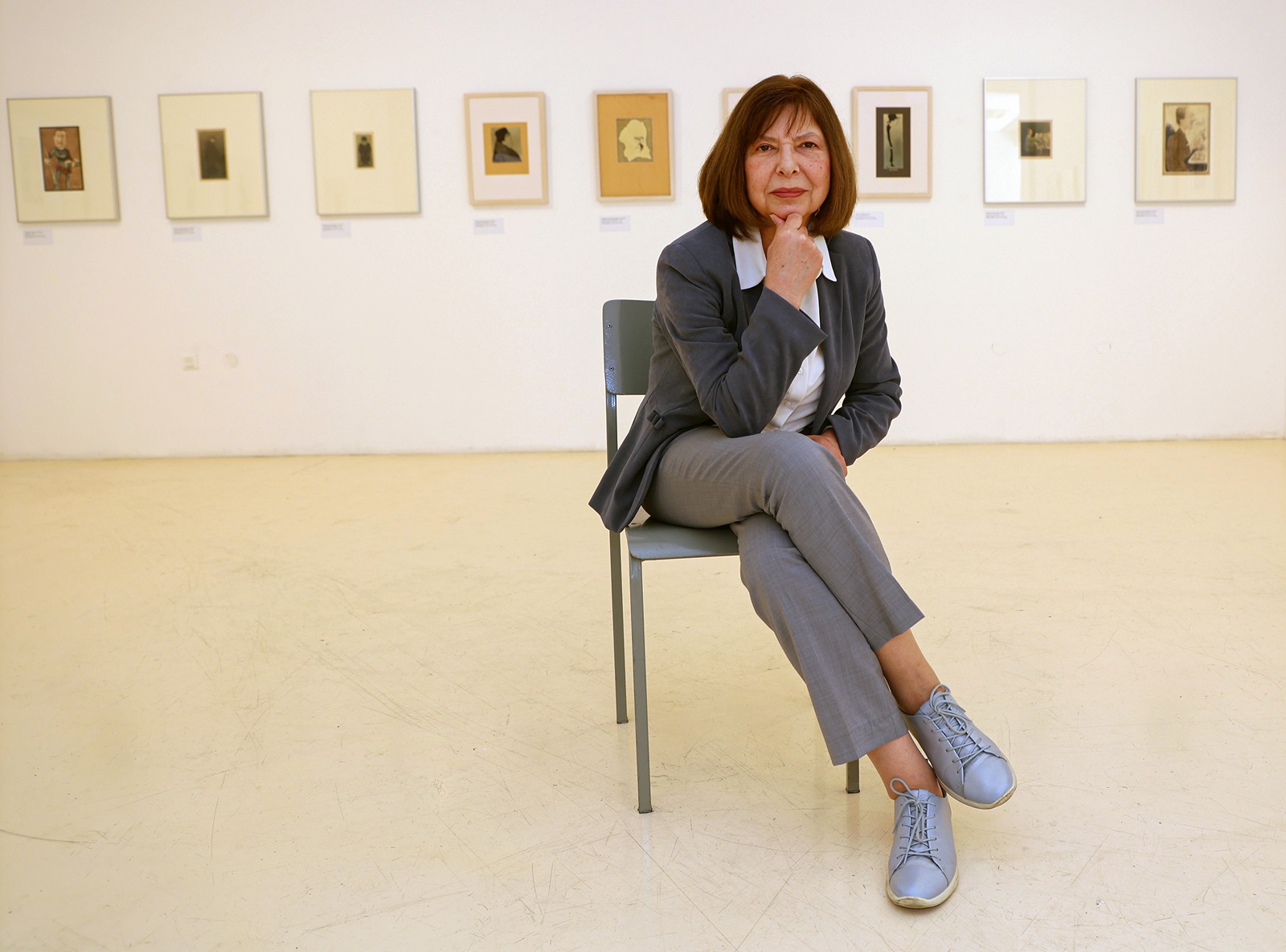 24.05.2024.,Split- Iris Slade muzejska savjetnica povodom izlozbe  "Vidovic kao karikaturist" u galeriji Umjetnina Photo: Ivana Ivanovic/PIXSELL