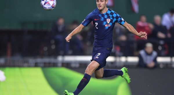 25.09.2022., stadion Ernst Happel, Bec, Austrija - UEFA Liga nacija, Liga A, skupina 1, 6. kolo, Austrija - Hrvatska. Josip Stanisic.  Photo: Igor Soban/PIXSELL