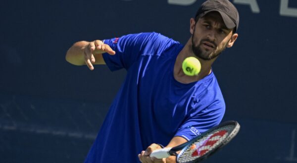 WASHINGTON DC, UNITED STATES - JULY 31 : Daniel Evans (not seen) of England and Sir Andy Murray (not seen) of England are in action against Austin Krajicek (not seen) of United States and Mate Pavic of Croatia during the men's doubles match on third day of The Mubadala Citi DC Open Tennis Tournament in Washington DC at Rock Creek Park on July 31, 2023 in Washington DC, United States. Celal Gunes / Anadolu Agency,Image: 793322563, License: Rights-managed, Restrictions: , Model Release: no, Credit line: Celal Gunes / AFP / Profimedia