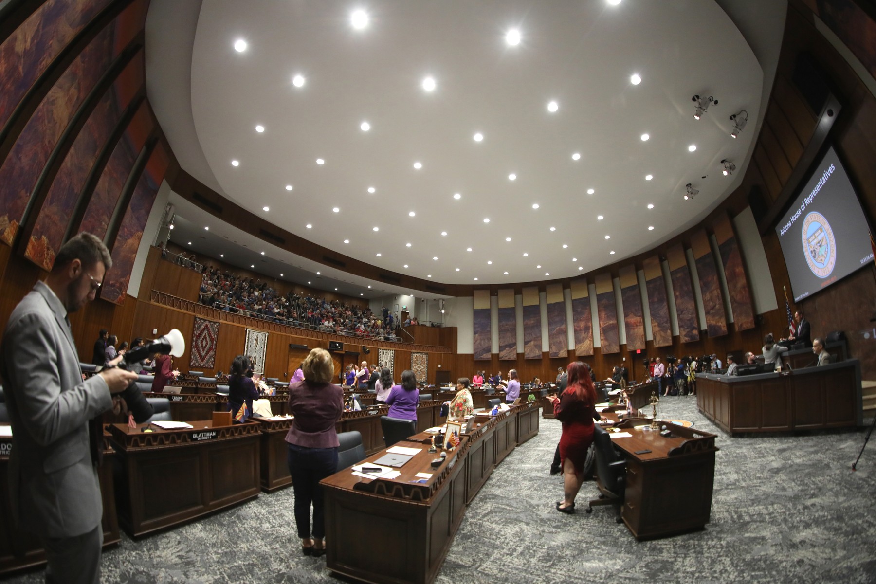 April 24, 2024, Phoenix, Arizona, USA: The floor of the Arizona House of Representatives prior to a vote on legislation that was passed by the body to repeal the 1864 abortion ban.,Image: 867703079, License: Rights-managed, Restrictions: , Model Release: no, Credit line: Gage Skidmore / Zuma Press / Profimedia