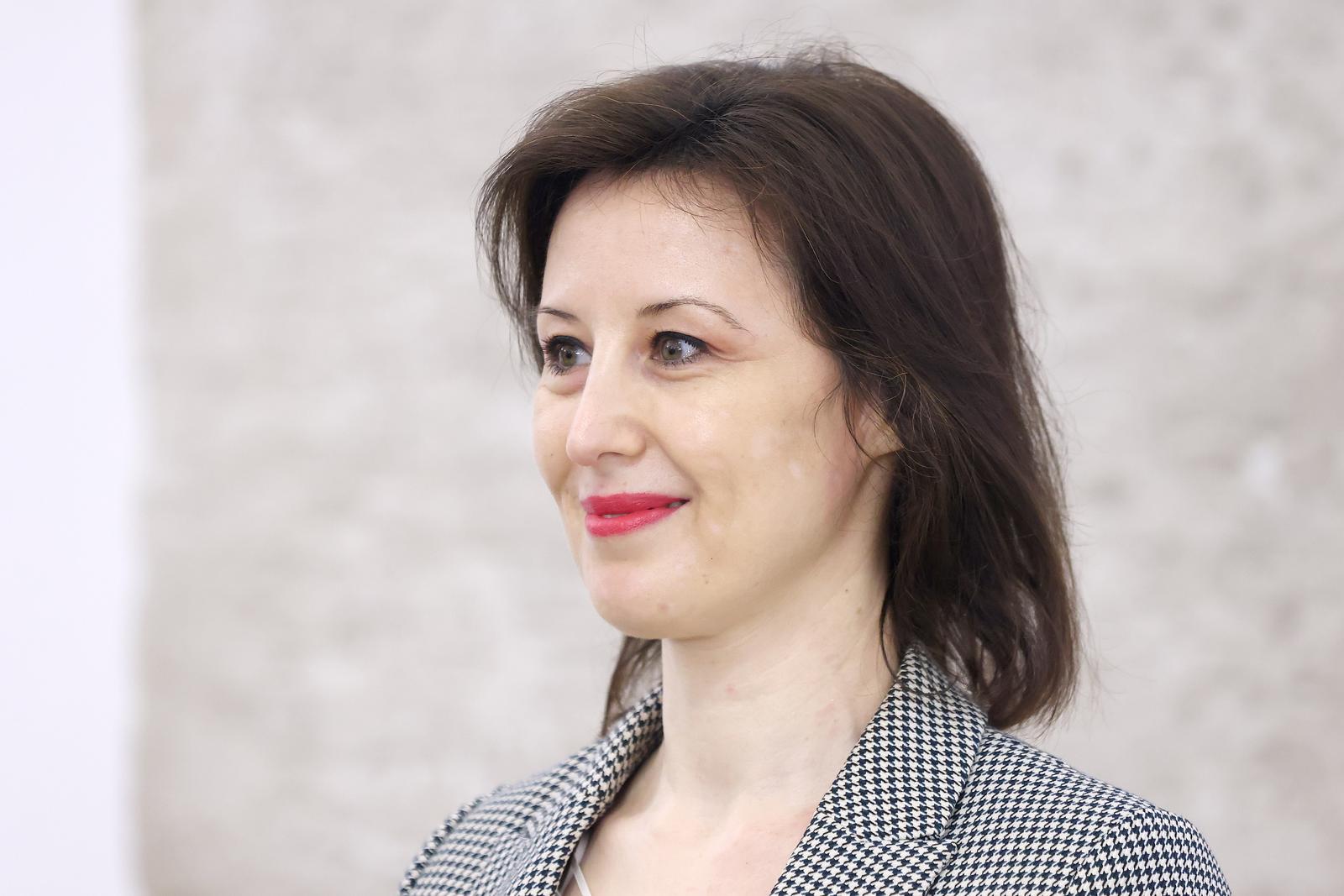 23.02.2024., Zagreb - Na konferenciji za medije odrzanoj u Saboru o aktualnim temama govorila je  Dalija Oreskovic.
 Photo: Patrik Macek/PIXSELL