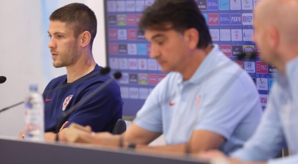 2.6.2024.  Rijeka -Konferencija za medije hrvatske nogometne reprezentacije. Sudjelovali su Zlatko Dalic i Andrej Kramaric Photo: Nel Pavletic/PIXSELL