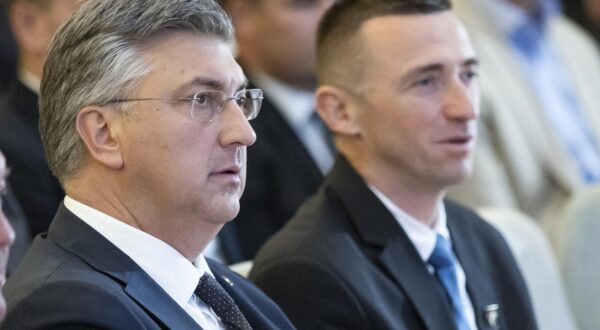 03.05.2024., Vukovar - Predsjednik Vlade Andrej Plenkovic sudjelovao je na svecanoj sjednici Gradskog vijeca Grada Vukovara u povodu obiljezavanja Dana grada. Photo: Davor Javorovic/PIXSELL