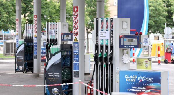 07.05.2024., Zagreb - Vlada je na telefonskoj sjednici u ponedjeljak donijela Uredbu o utvrdjivanju najvisih maloprodajnih cijena naftnih derivata, prema kojoj od danas litra osnovnog benzina stoji 1,54 eura, sto je dva centa manje nego do sada, a dizela 1,41 euro, sto je pad od cetiri centa.  Photo: Patrik Macek/PIXSELL