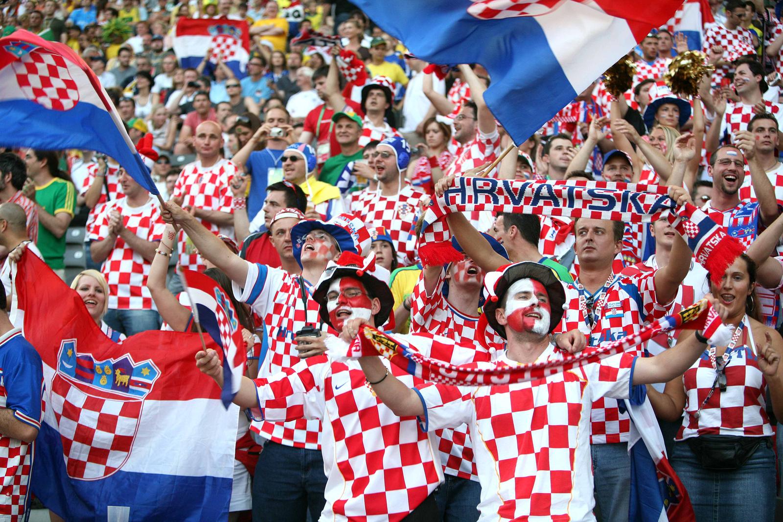 13.06.2006., Olympiastadion, Berlin, Njemacka - Svjetsko nogometno prvenstvo 2006., prvo kolo skupine F, Hrvatska - Brazil. Navijaci. "nPhoto: Sanjin Strukic/PIXSELL