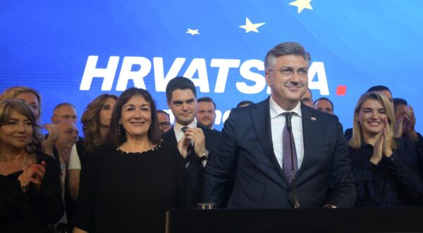 09.06.2024., Zagreb - Docek rezultata izbora zastupnika za Europski parlament u stozeru HDZ-a. Photo: Igor Soban/PIXSELL
