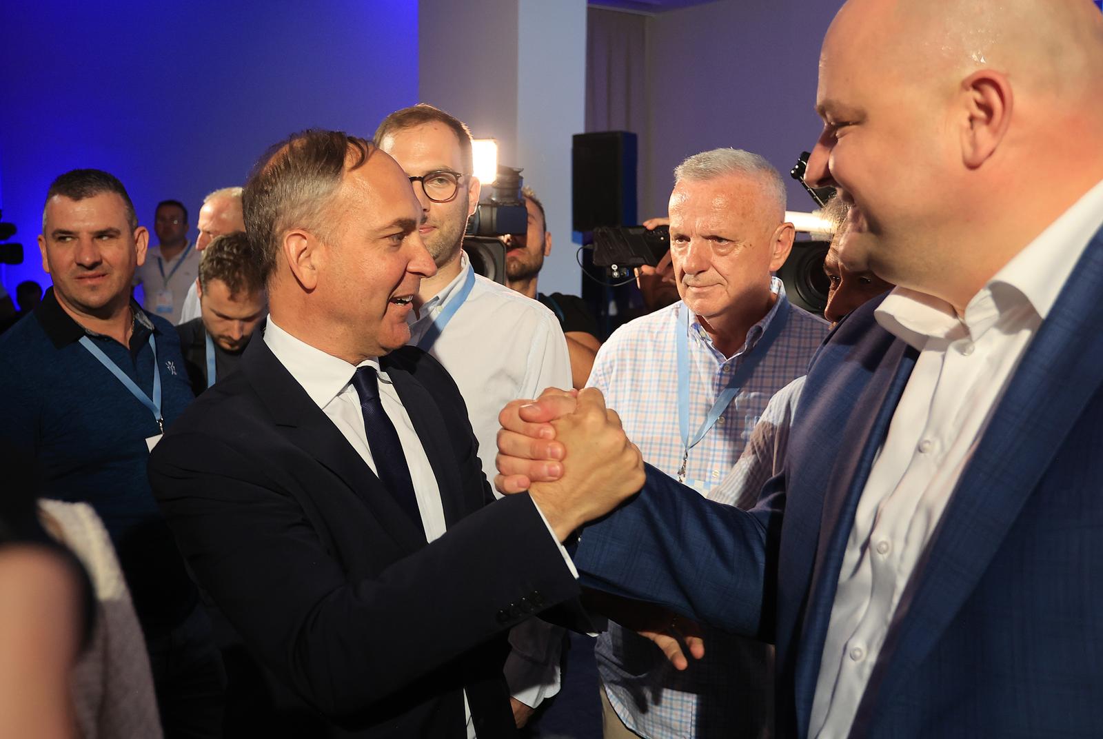 09.06.2024., Hotel International, Zagreb - Docek rezultata izbora za Europski parlament u stozeru Domovinskog pokreta. Photo: Marko Prpic/PIXSELL