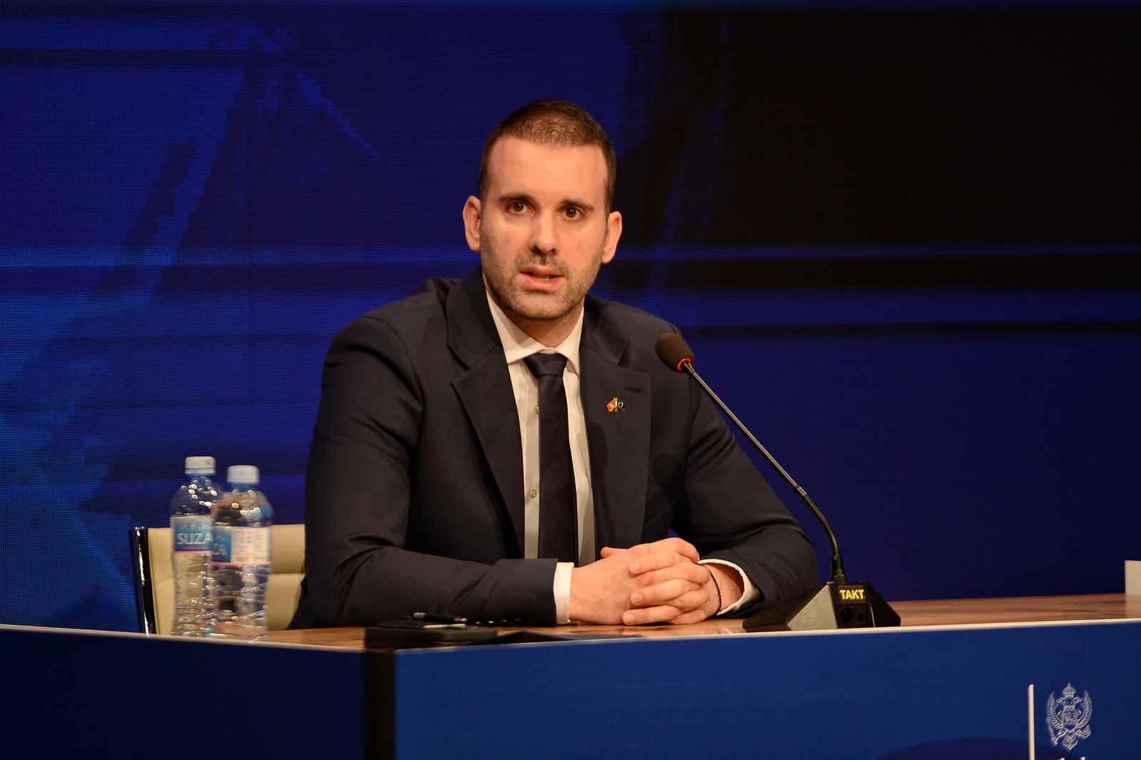 10, February, 2024, Podgorica - The Prime Minister of Montenegro, Milojko Spajic, held a media conference at the Music Center of Montenegro, where he presented the results of the 44th Government in the first 100 days. Milojko Spajic. Photo: R.R./ATAImages

10, februar, 2024, Podgorica - Predsednik Vlade Crne Gore Milojko Spajic je u Muzickom centru Crne Gore odrzao konferenciju za medije na kojoj jev  predstavio rezultate 44. Vlade u prvih 100 dana. Photo: R.R./ATAImages Photo: R.R./ATAImages/PIXSELL