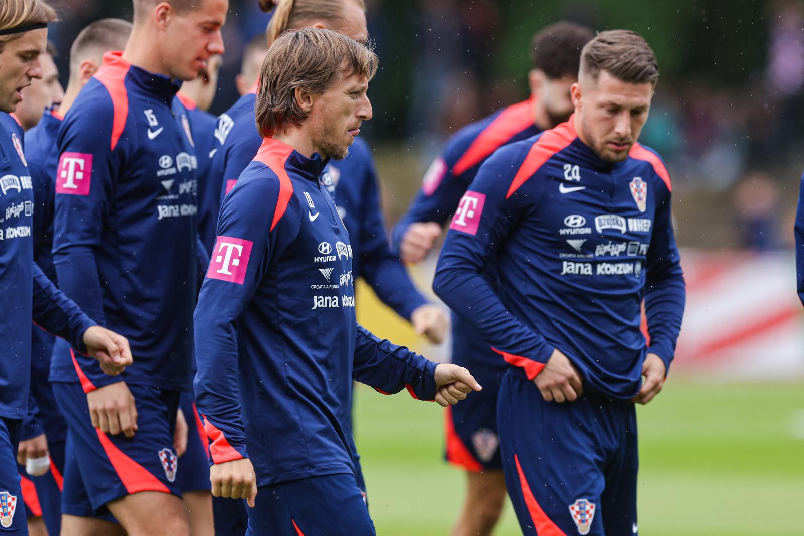 10.06.2024., Neuruppin, Njemacka - Europsko prvenstvo 2024. Trening hrvatske nogometne reprezentacije na trening-igralistu Volksparkstadion. Luka Modric Photo: Luka stanzl/PIXSELL