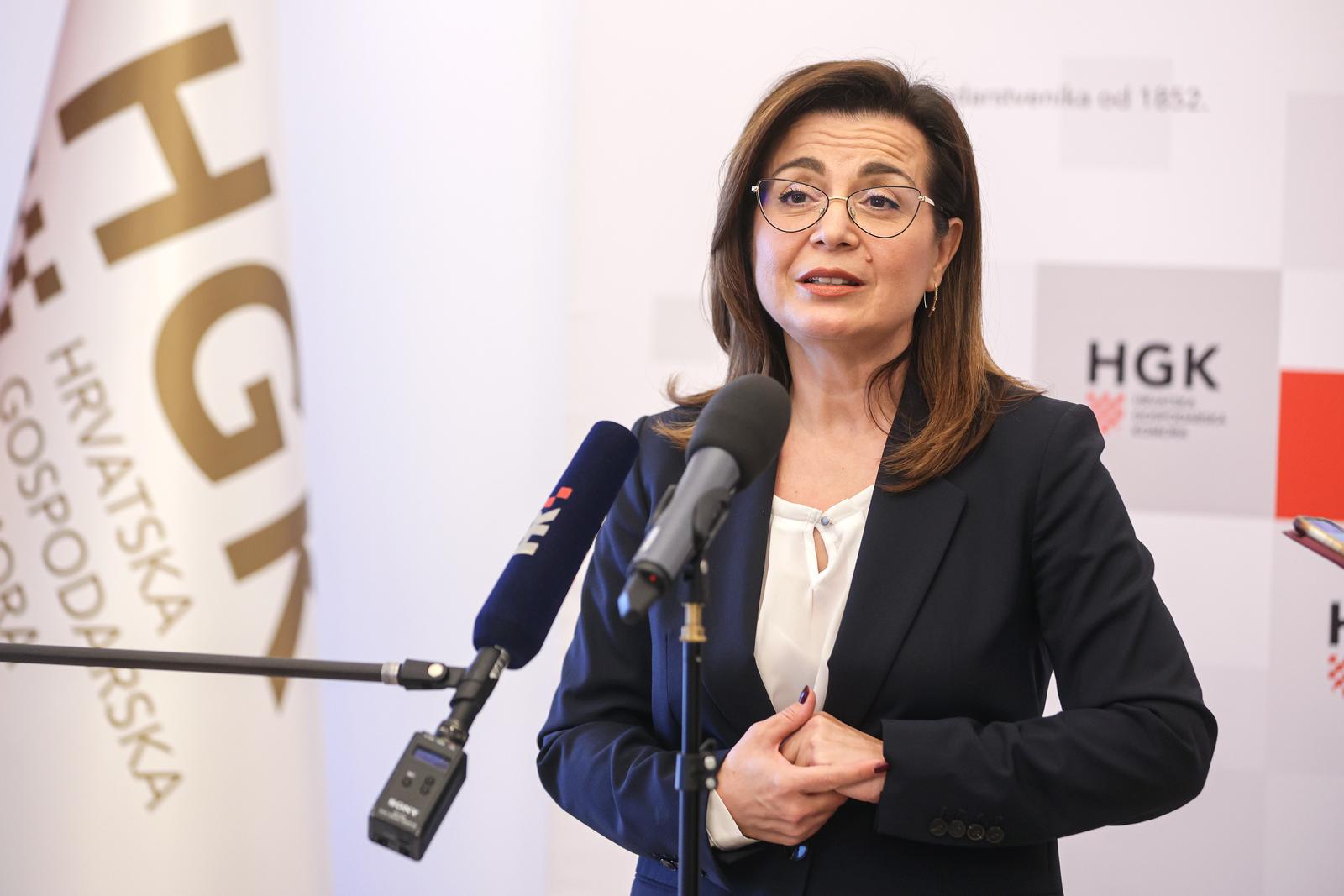 12.04.2024., Zagreb - Hrvatska gospodarska komora u suradnji s Veleposlanstvom Republike Italije i Hrvatsko-talijanskom gospodarskom komorom, organizirala je konferenciju Dolina vodika Sjeverni Jadran. Marija Sculac. Photo: Luka Stanzl/PIXSELL