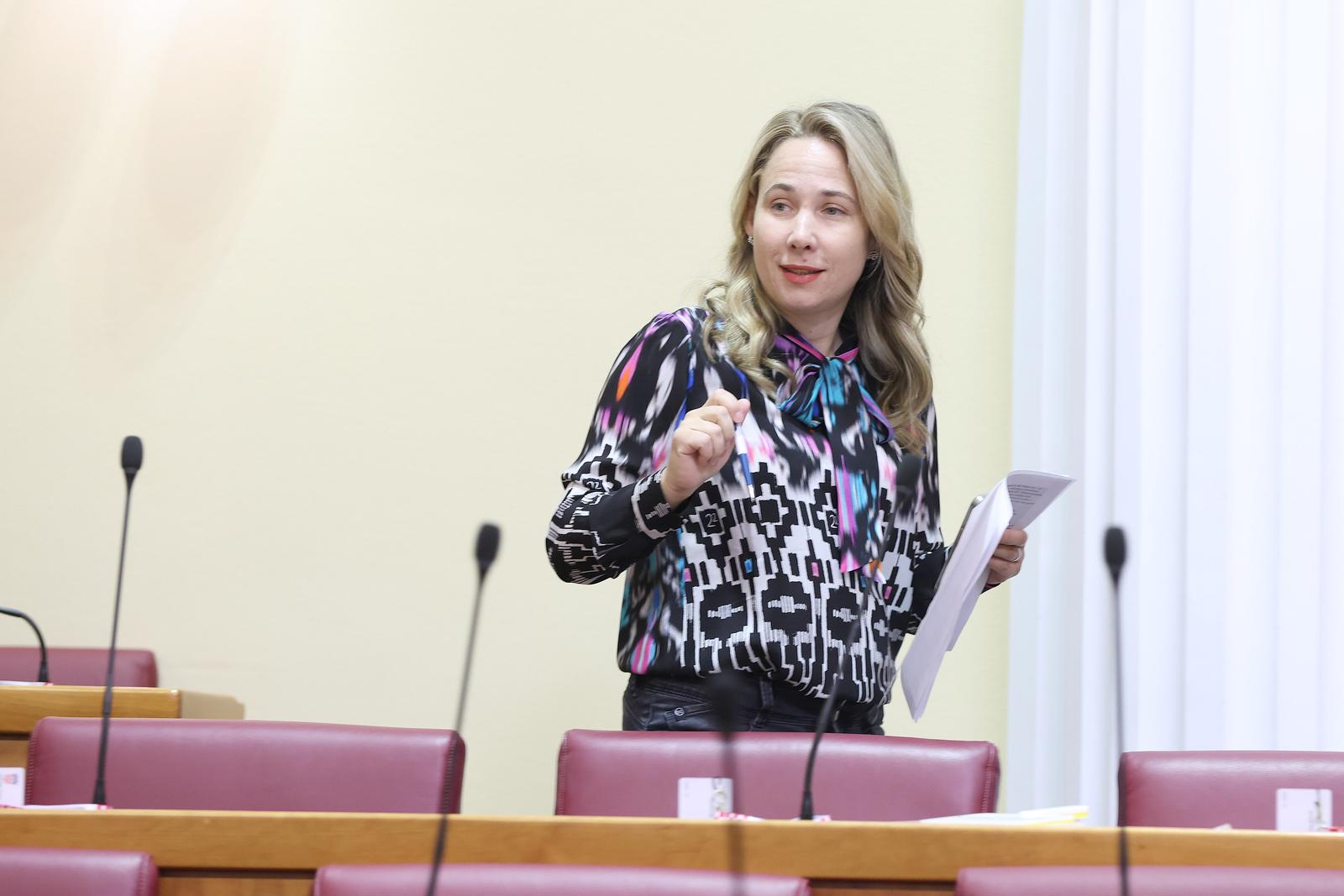 13.06.2024., Zagreb - Sabor 2. sjednicu nastavlja raspravom o izmjenama Zakona o Vladi Republike Hrvatske, kojima se osnivaju novi uredi za socijalno partnerstvo i za odnose s javnoscu. Photo: Patrik Macek/PIXSELL