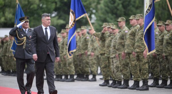13.06.2024., Zagreb - Svecano obiljezavanje 22. obljetnice ustroja zapovjednistva za potporu. Sudjelovao je Pred. republike Hrvatske i vrhovni zapovjednik oruzanih snaga Zoran Milanovic koji je odlikovao Spomenicom domovinske zahvalnosti pripadnike zapovjednistva za potporu. Photo: Igor Soban/PIXSELL