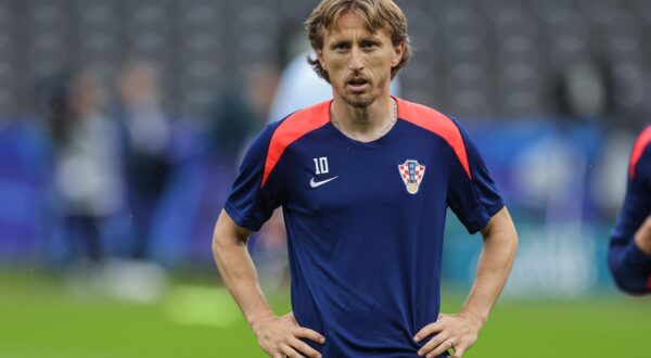 14.06.2024., Olimpijski stadion, Berlin, Njemacka - Europsko prvenstvo 2024, trening hrvatske nogometne reprezentacije uoci sutrasnje utakmice sa Spanjolskom. Luka Modric Photo: Luka stanzl/PIXSELL