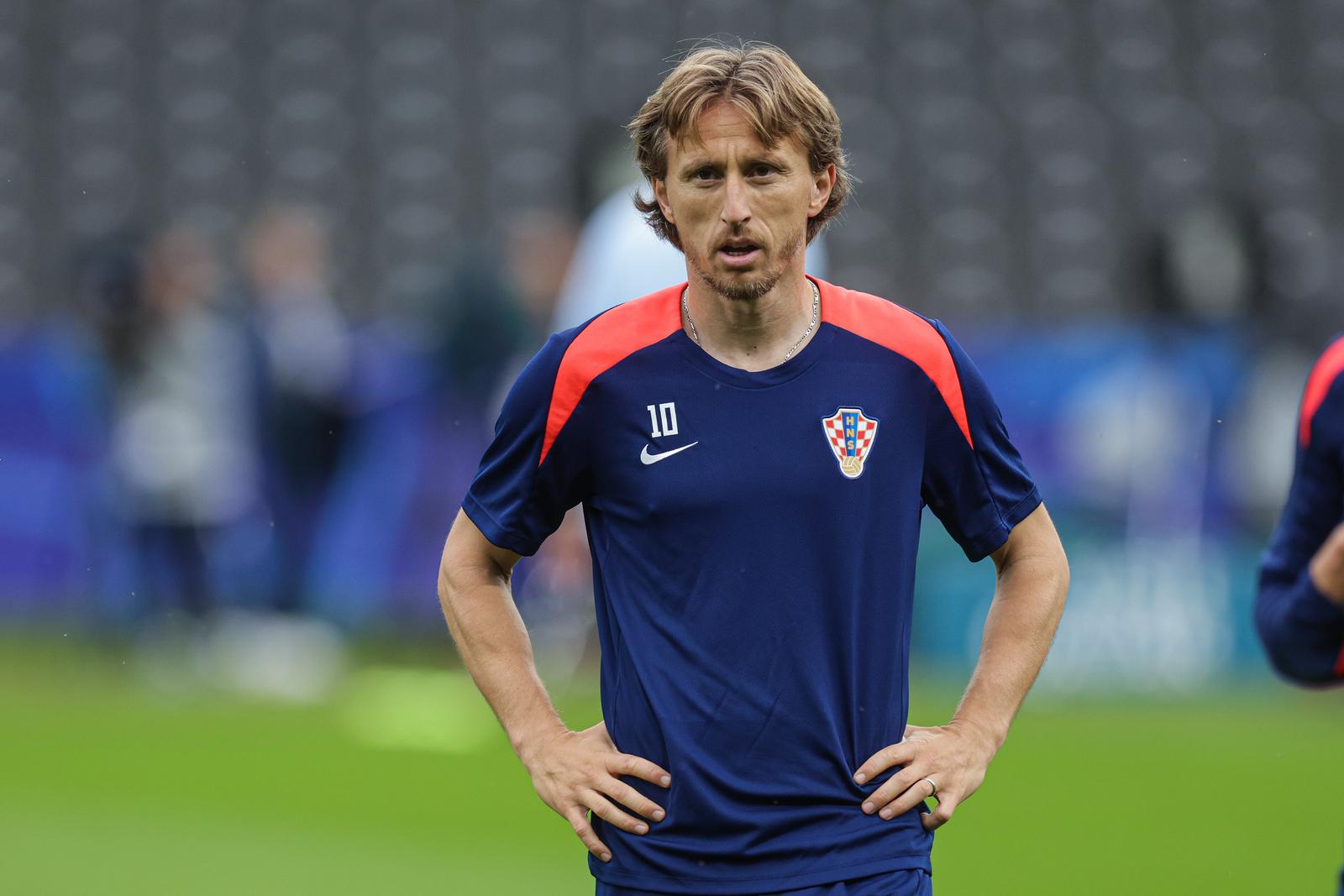 14.06.2024., Olimpijski stadion, Berlin, Njemacka - Europsko prvenstvo 2024, trening hrvatske nogometne reprezentacije uoci sutrasnje utakmice sa Spanjolskom. Luka Modric Photo: Luka stanzl/PIXSELL